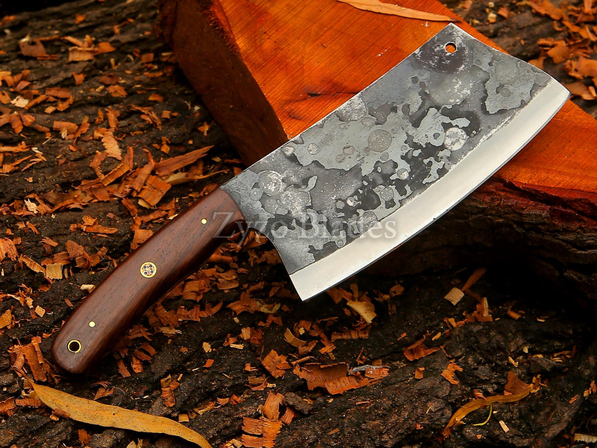 Handmade Damascus Steel Cleaver Knife