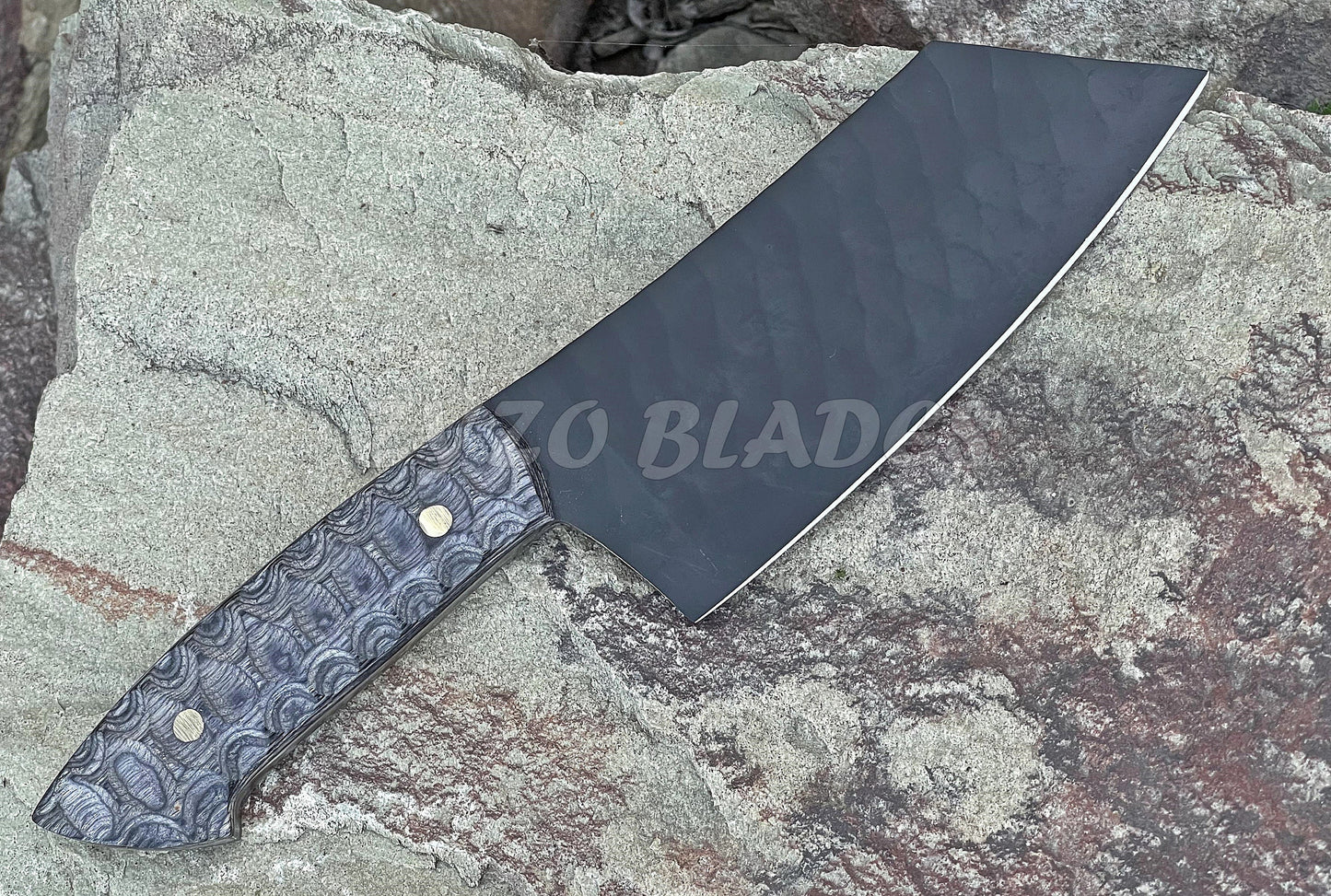 11" Handmade Cleaver - Powder Coated Finish