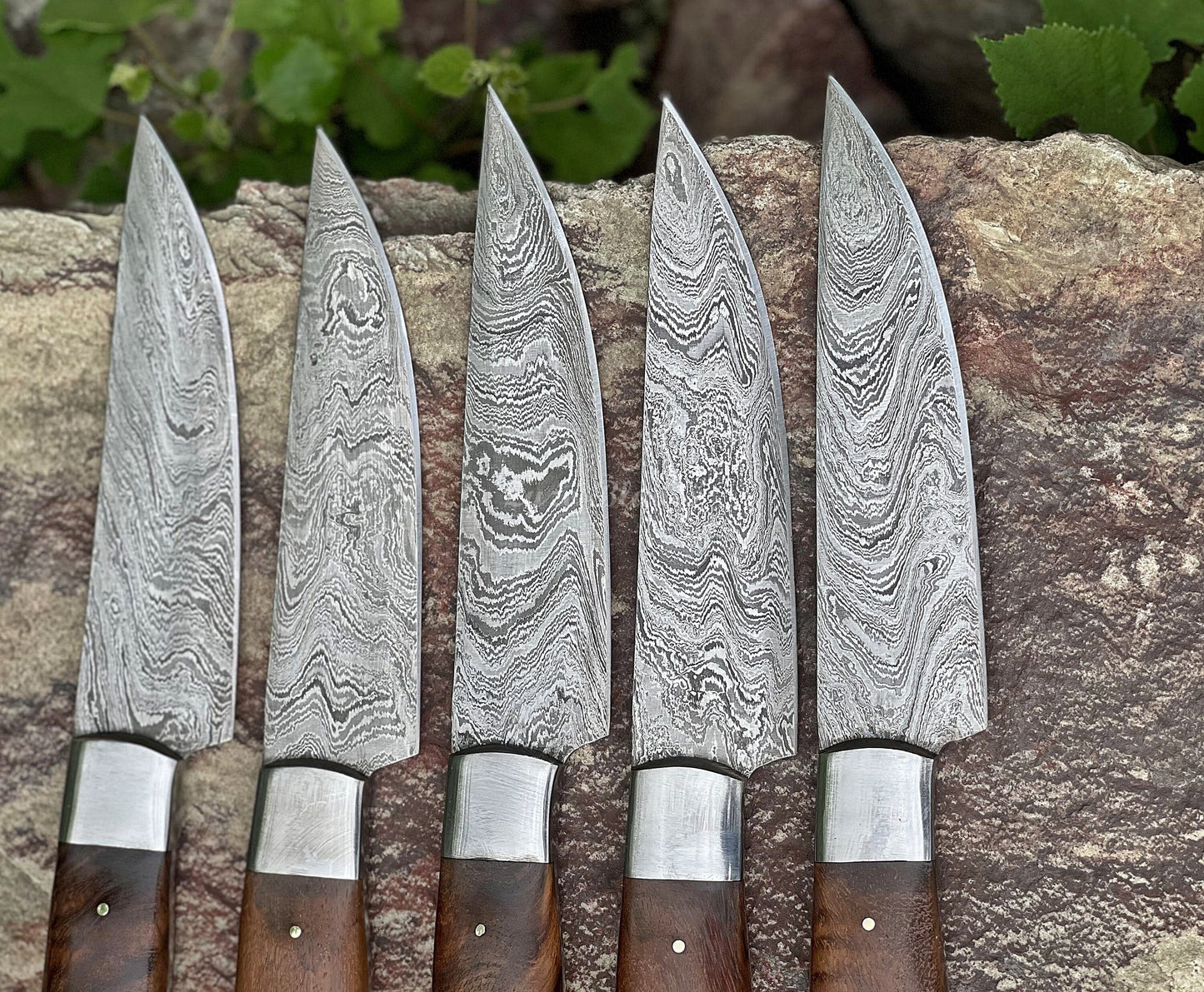 Steak Knives Custom Handmade 5 Pcs Set