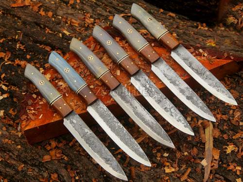 6 Piece High Carbon Steak Knife Set ZYZO Blades