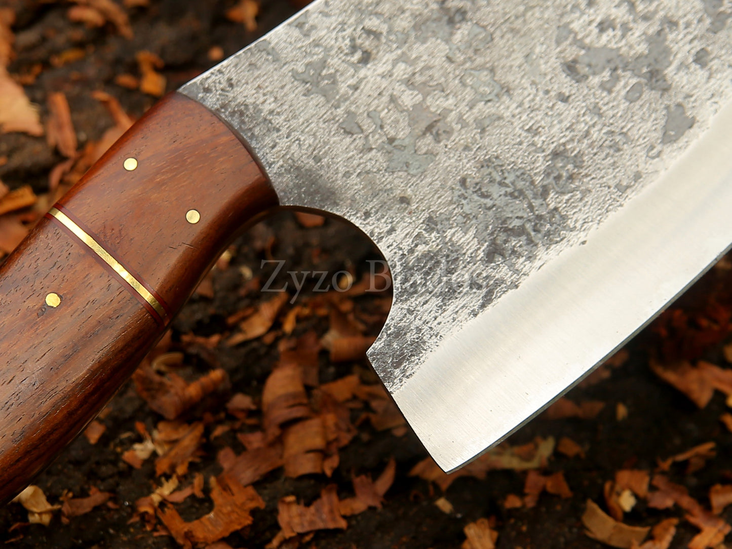 High Carbon Steel - Solid Rose Wood 12" Hand forged Cleaver