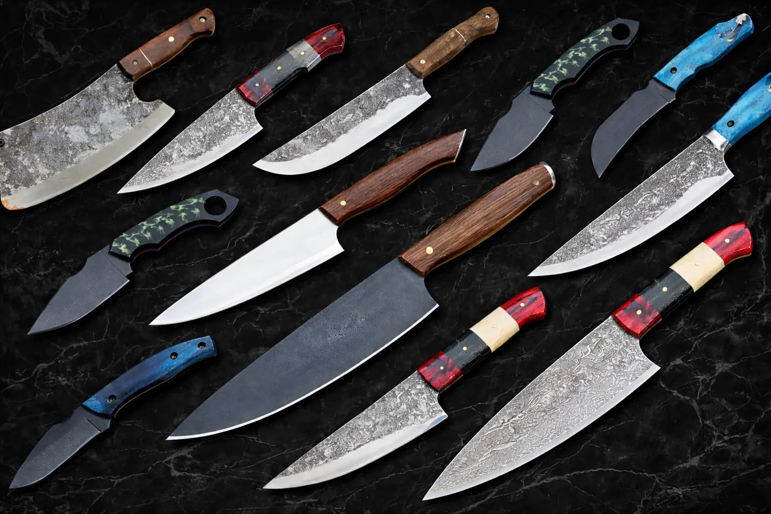 Best handmade Damascus steel chef knives — ZYZO Blades kitchen knife collection