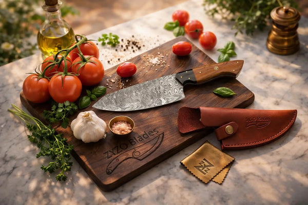 Damascus steel chef knife complete guide ZYZO Blades 2025