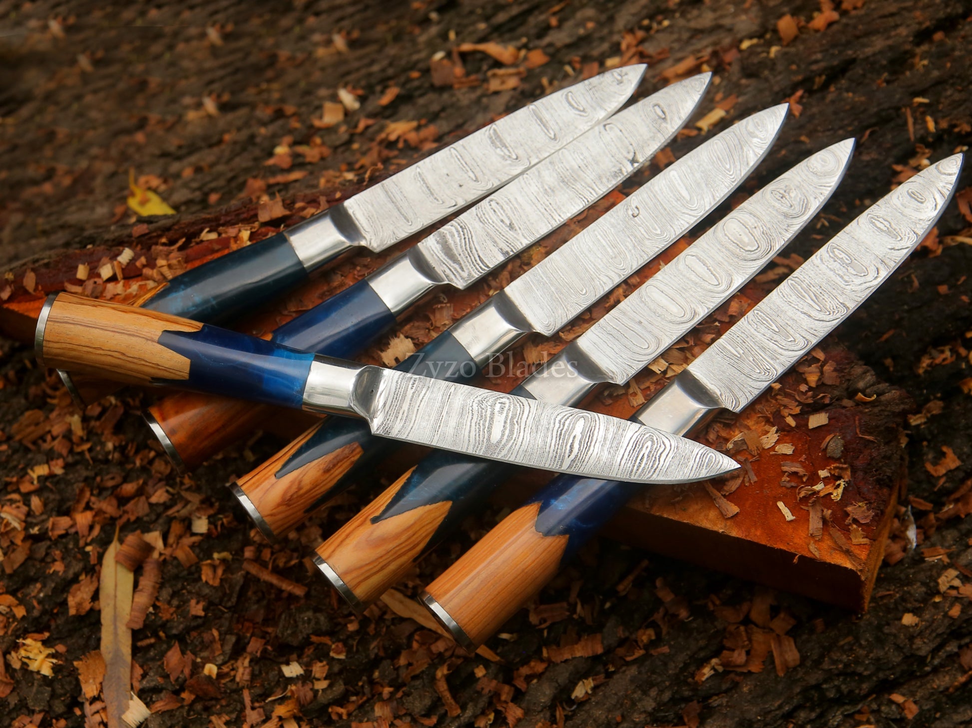 handcrafted-damascus-steel-steak-knife-set-zyzo-blades
