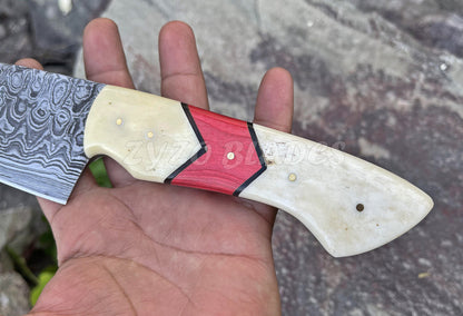 Damascus Steel Custom Chef Knife Fully Hand Forged - Bone Handle