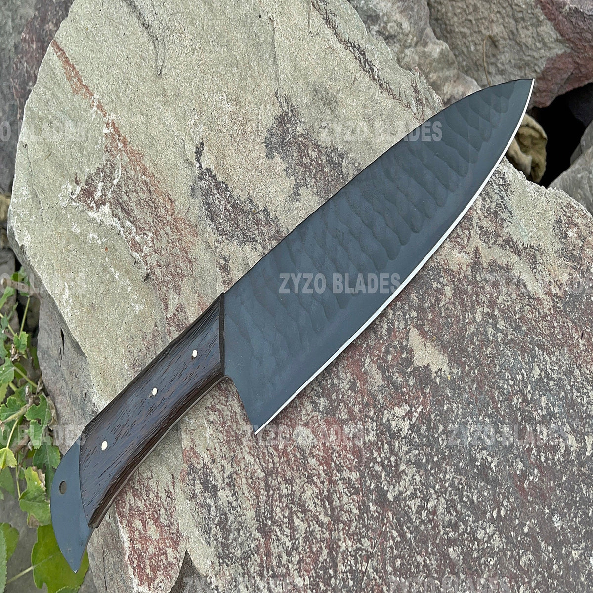 Handmade Damascus Chef Knife: Forged High Carbon Steel, Wenge Wood Handle