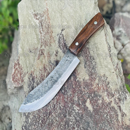 Custom Handmade Fixed Blade Knife Specially Design for Cutting Ribs BBQ