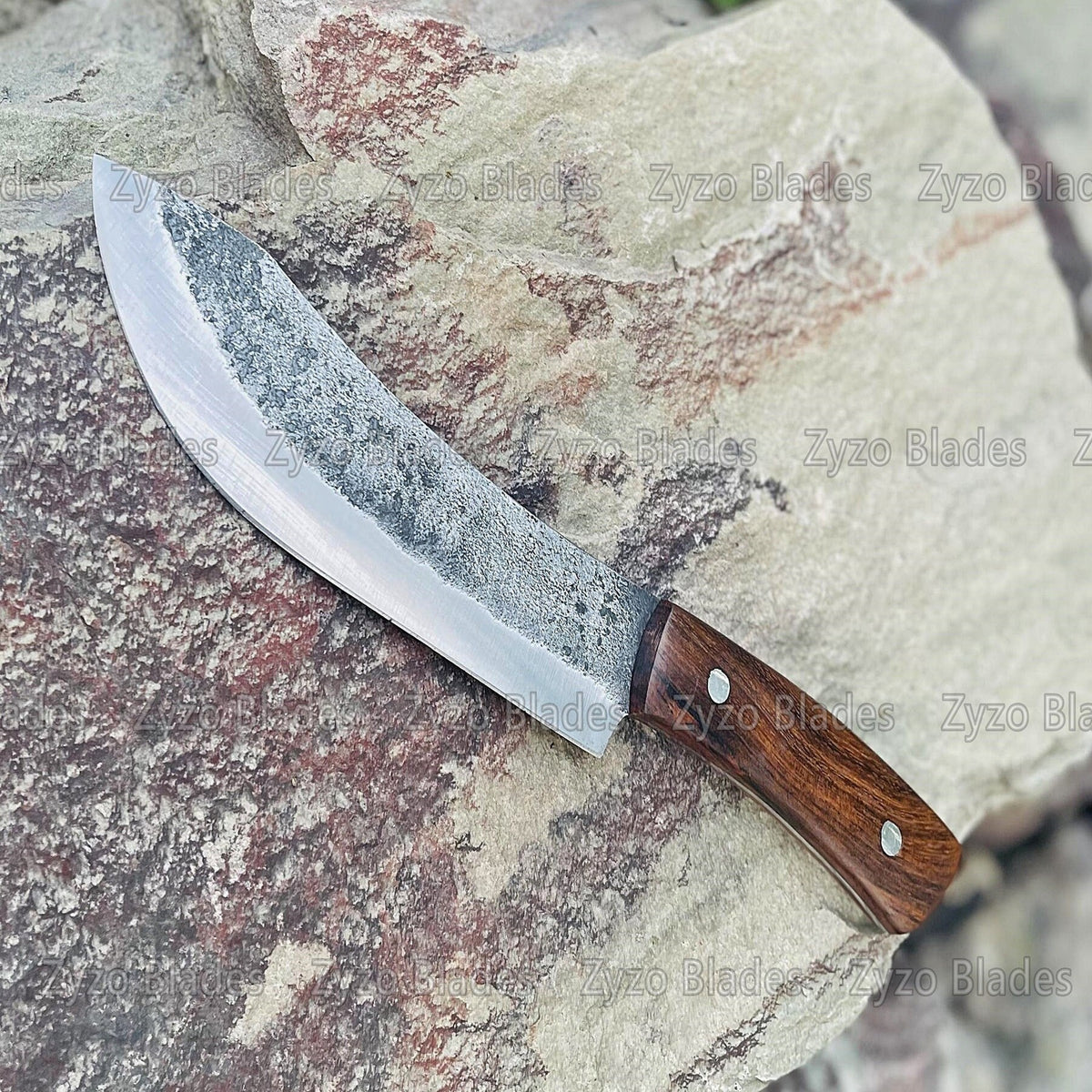 Custom Handmade Fixed Blade Knife Specially Design for Cutting Ribs BBQ