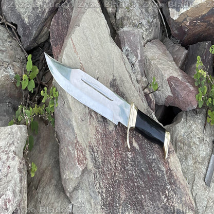 Custom 18" Inch Mirror Polished Stainless Steel Blade Bowie Knife Sharp Edge Hunting Knife