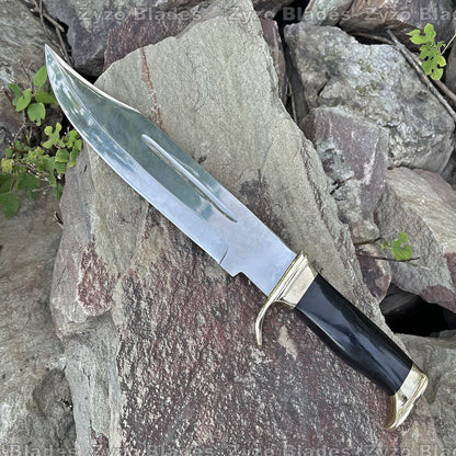 Custom 18" Inch Mirror Polished Stainless Steel Blade Bowie Knife Sharp Edge Hunting Knife