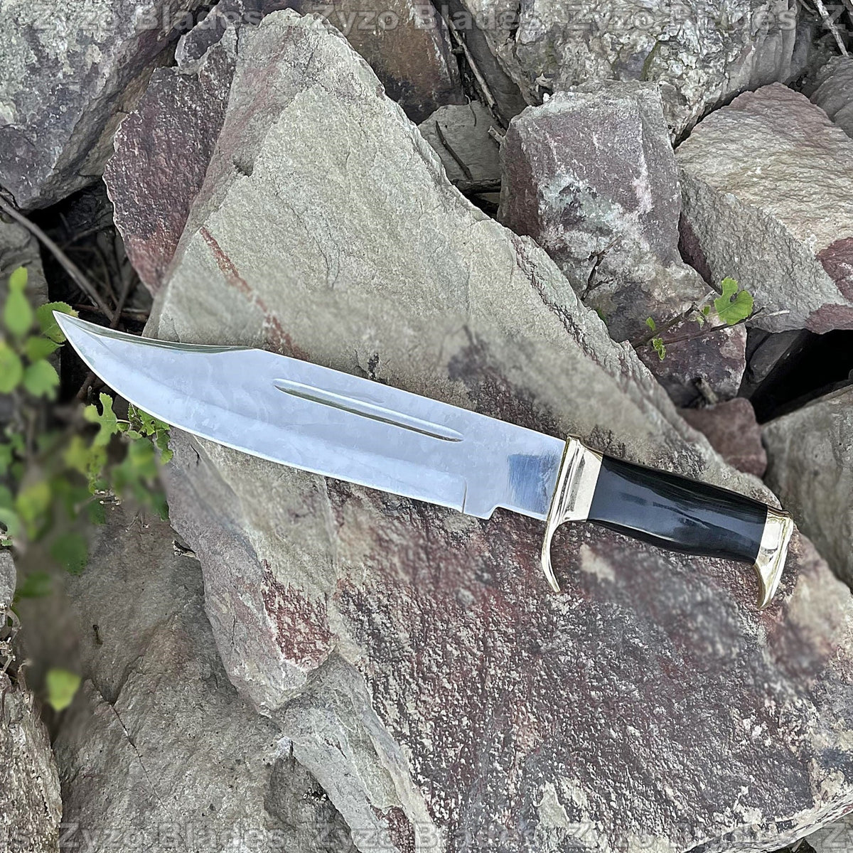 Custom 18" Inch Mirror Polished Stainless Steel Blade Bowie Knife Sharp Edge Hunting Knife