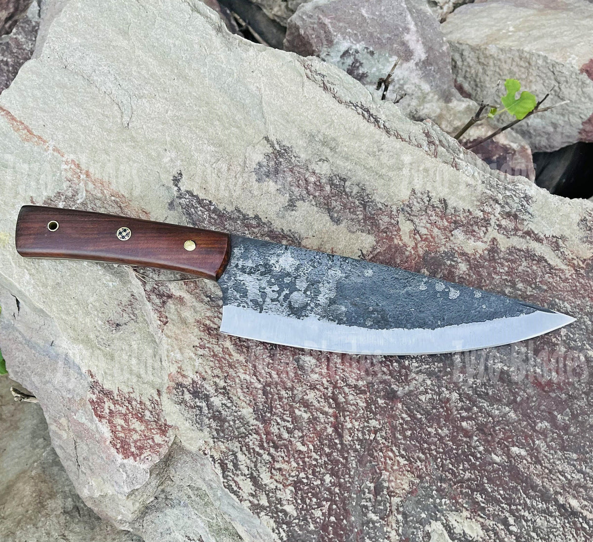 Personalized Damascus Chef Knife: Handmade Kitchen Tool, Indian Wood Handle