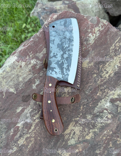 Custom Handmade Full Tang CLEAVER KNIFE - Home Cooking Restaurant Kitchen BBQ Knives