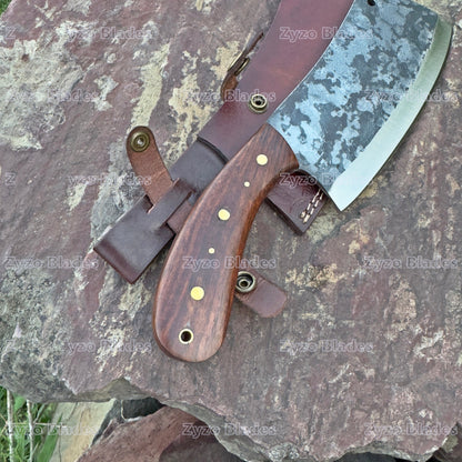 Custom Handmade Full Tang CLEAVER KNIFE - Home Cooking Restaurant Kitchen BBQ Knives