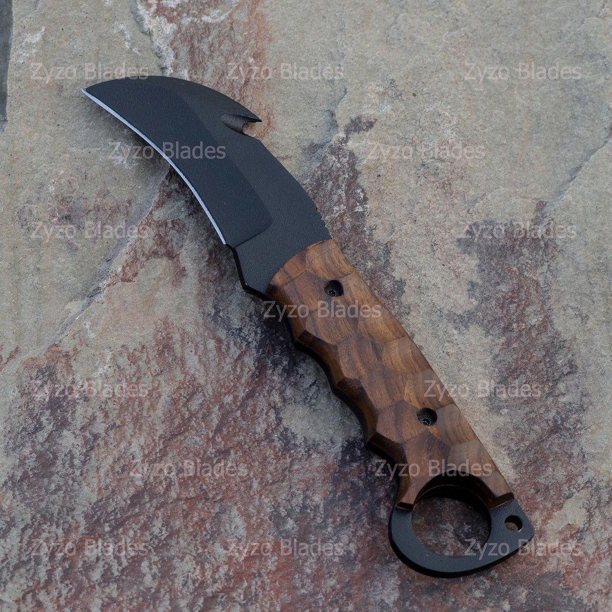 Custom Hunting Knife: Engraved Outdoor Knife with Leather Sheath