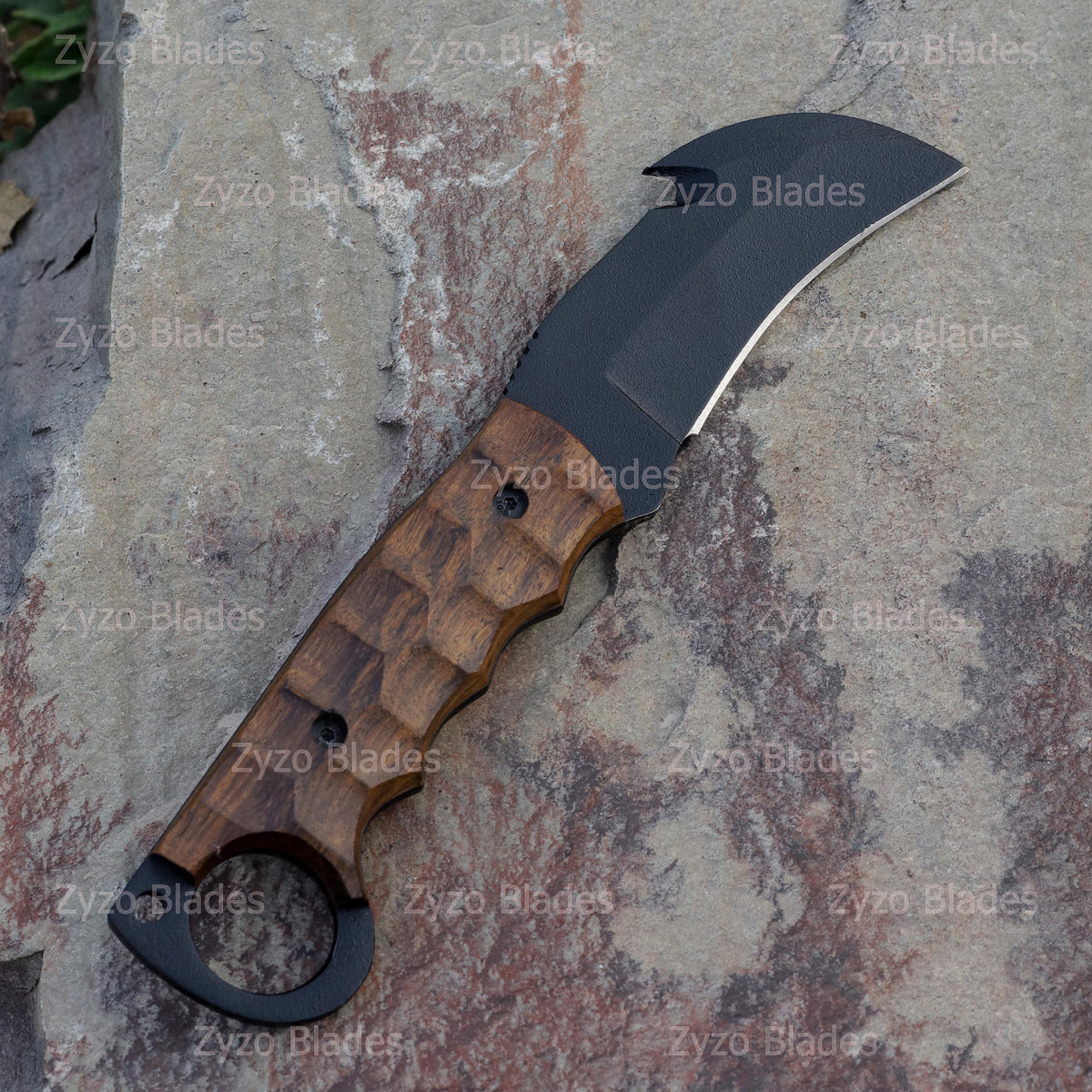 Custom Hunting Knife: Engraved Outdoor Knife with Leather Sheath