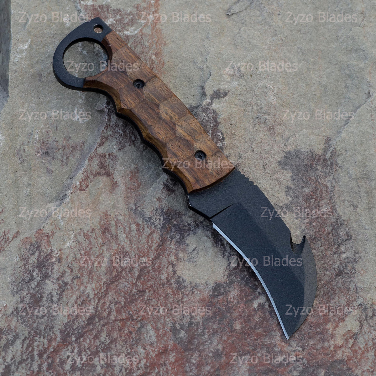 Custom Hunting Knife: Engraved Outdoor Knife with Leather Sheath