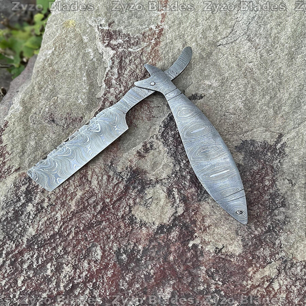 Handmade Damascus Steel Straight Razor