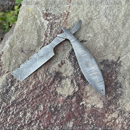 Handmade Damascus Steel Straight Razor