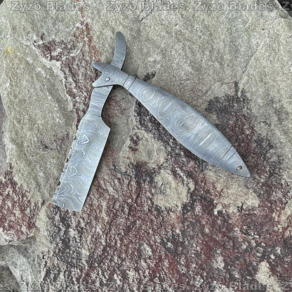 Handmade Damascus Steel Straight Razor
