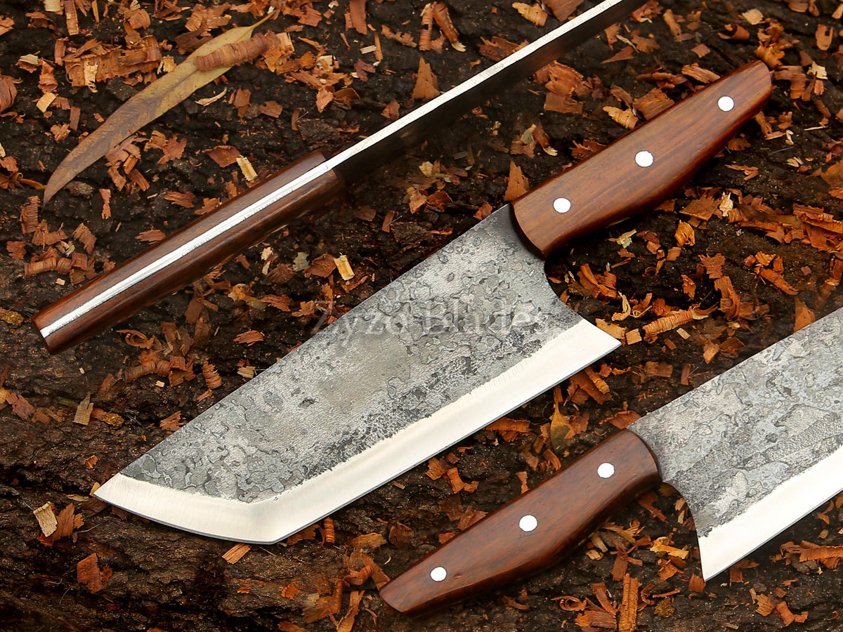 Personalized Custom Handcrafted Wooden Handle Cleaver - Meat Cutting and for Gifts