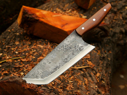 Personalized Custom Handcrafted Wooden Handle Cleaver - Meat Cutting and for Gifts