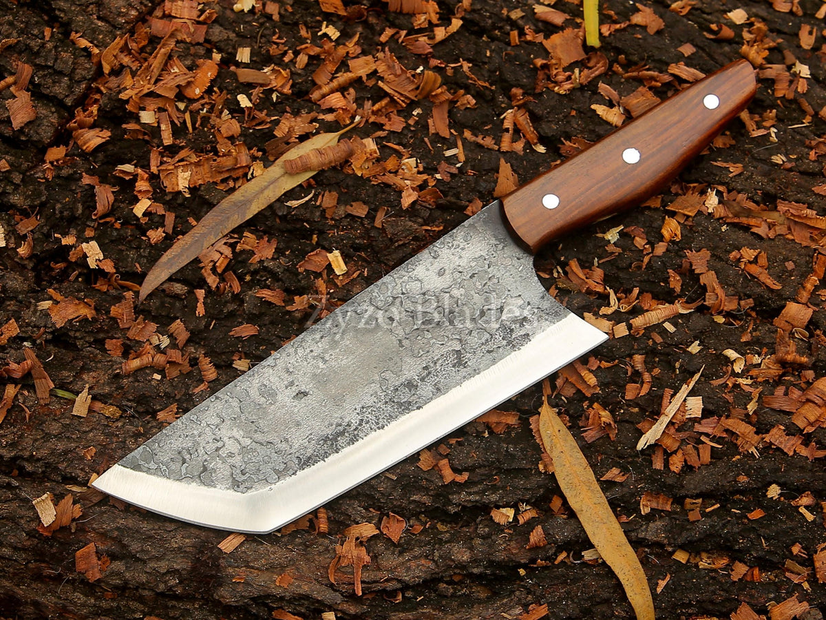 Personalized Custom Handcrafted Wooden Handle Cleaver - Meat Cutting and for Gifts
