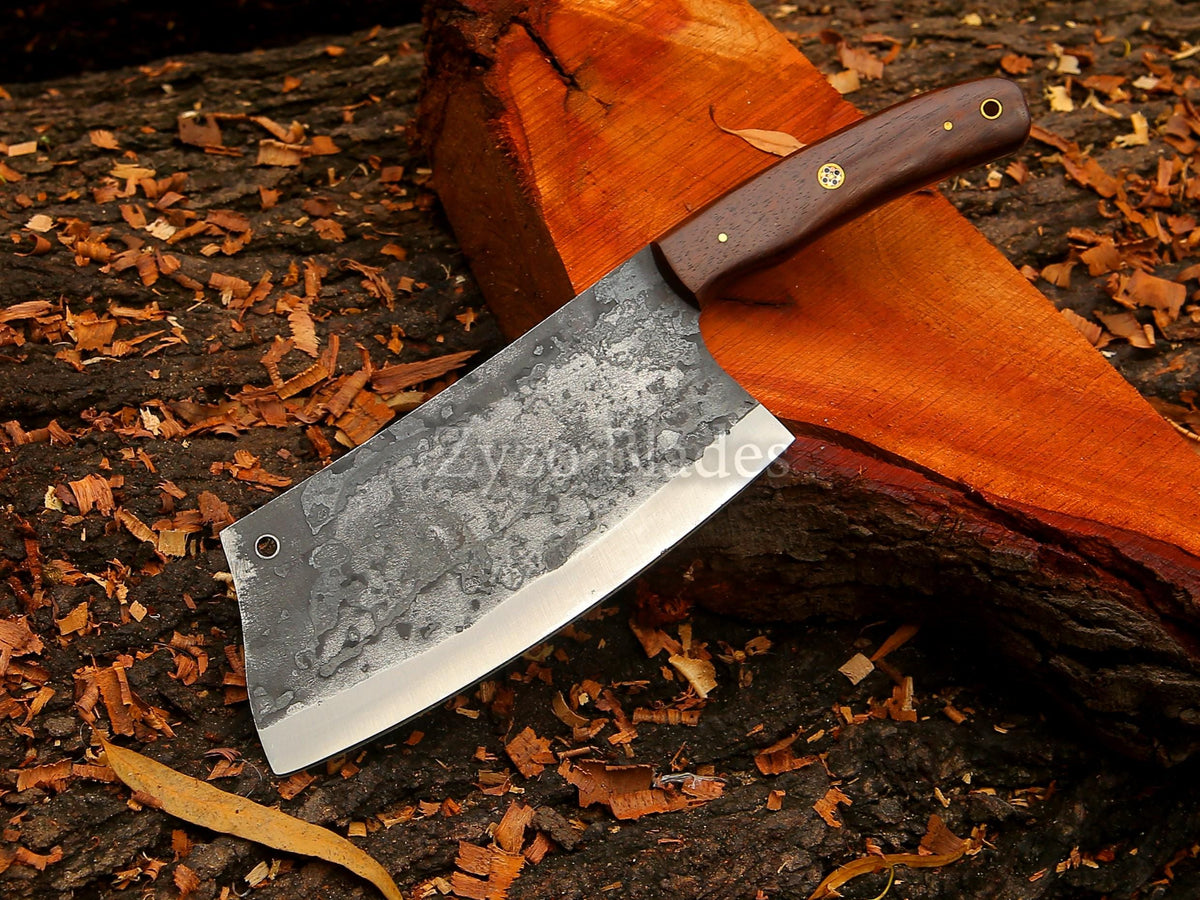 Handmade Damascus Steel Cleaver Knife