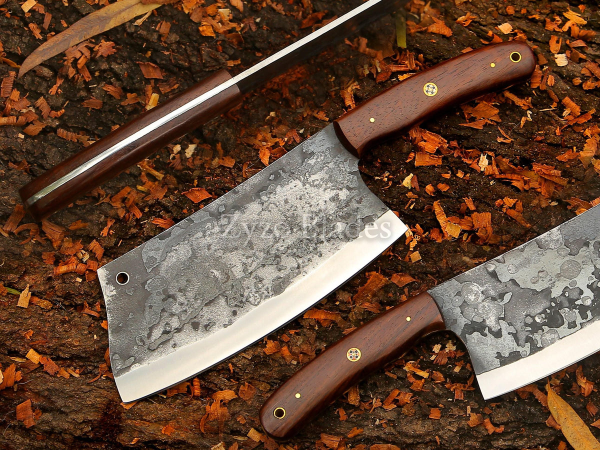 Handmade Damascus Steel Cleaver Knife
