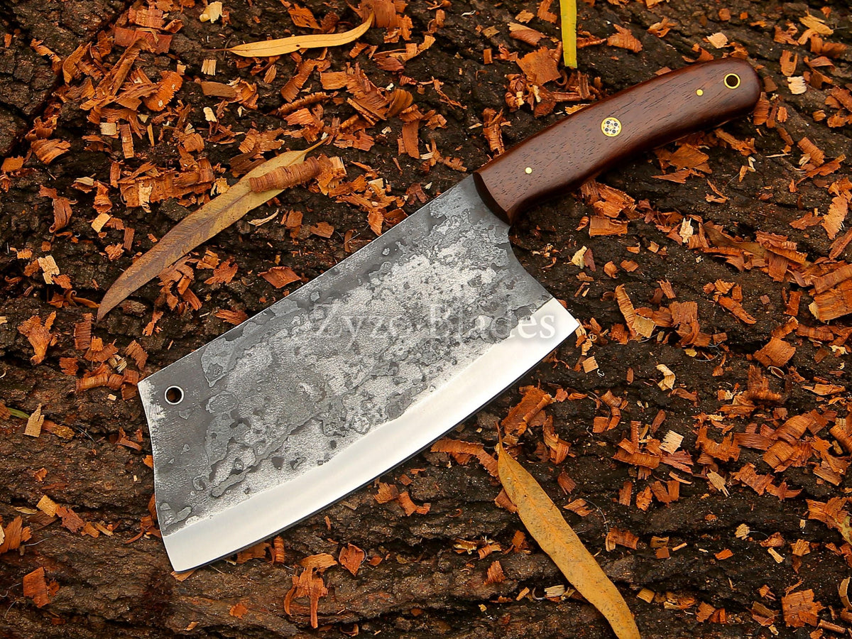 Handmade Damascus Steel Cleaver Knife