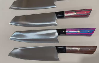 Japanese Santoku Style Chef Kitchen Knife - Hand Forged Stainless Steel Chef Knife
