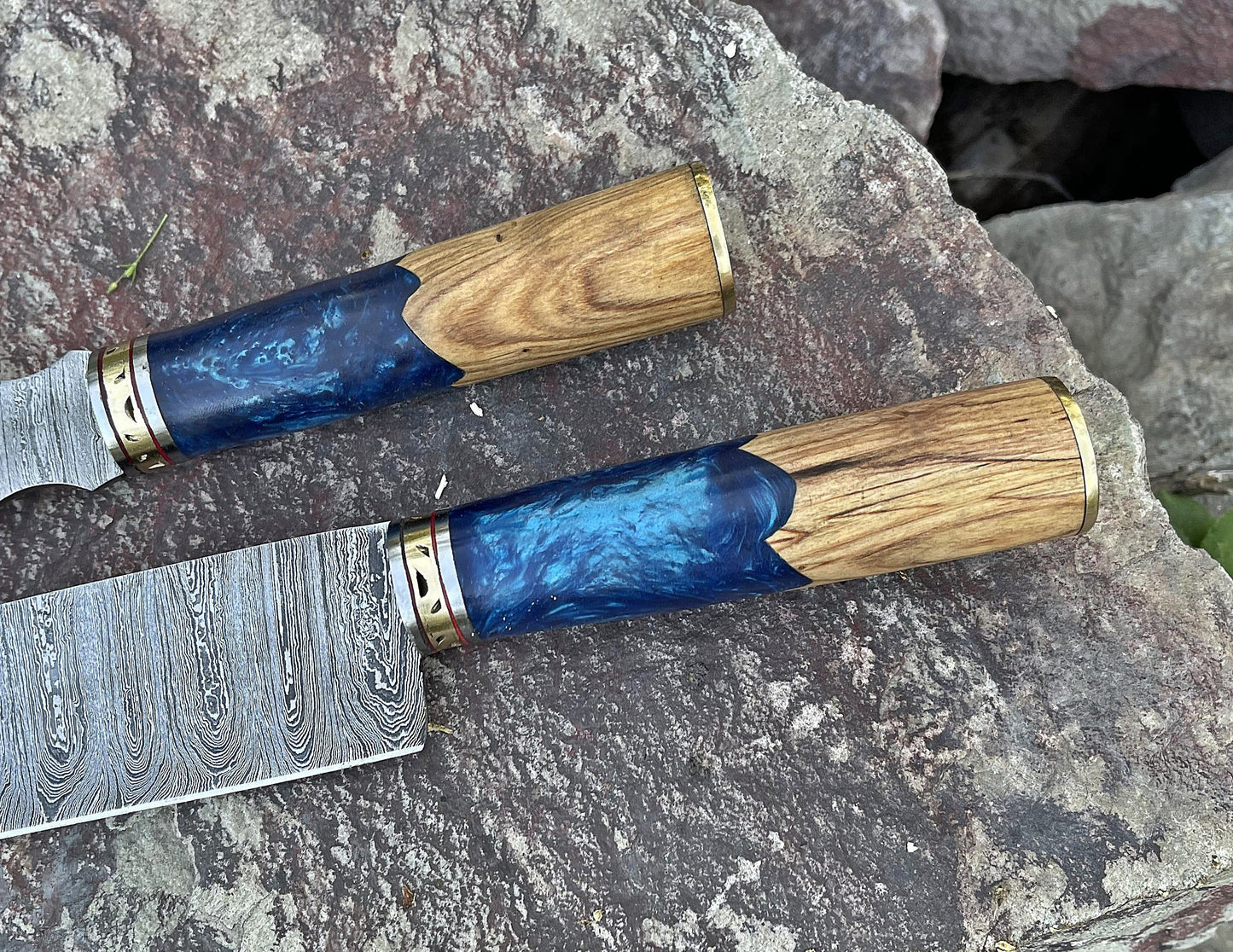 damascus-bbq-chef-knife-and-fork-set-zyzo-blades