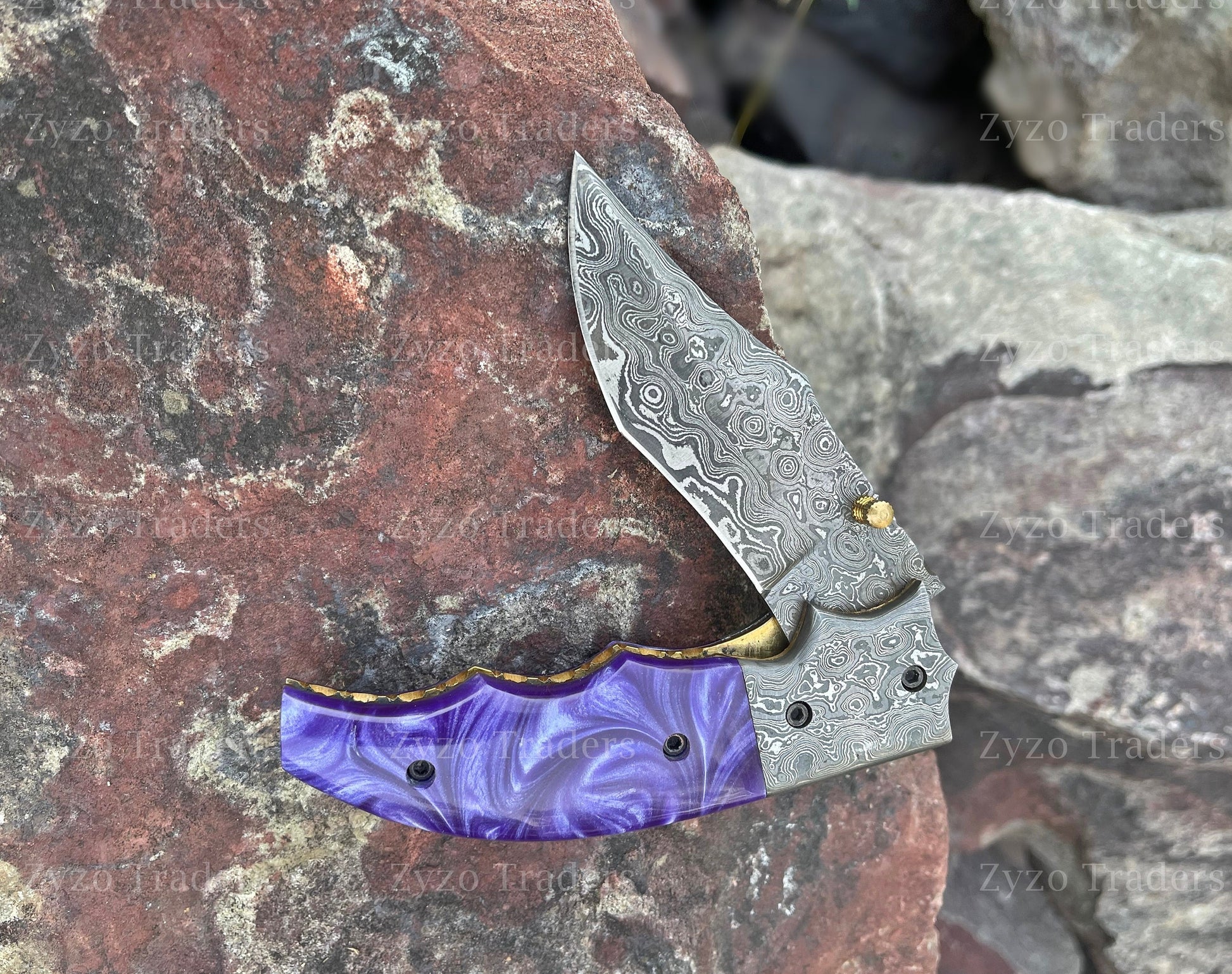 damascus-pocket-folding-knife-purple-resin-zyzo-blades