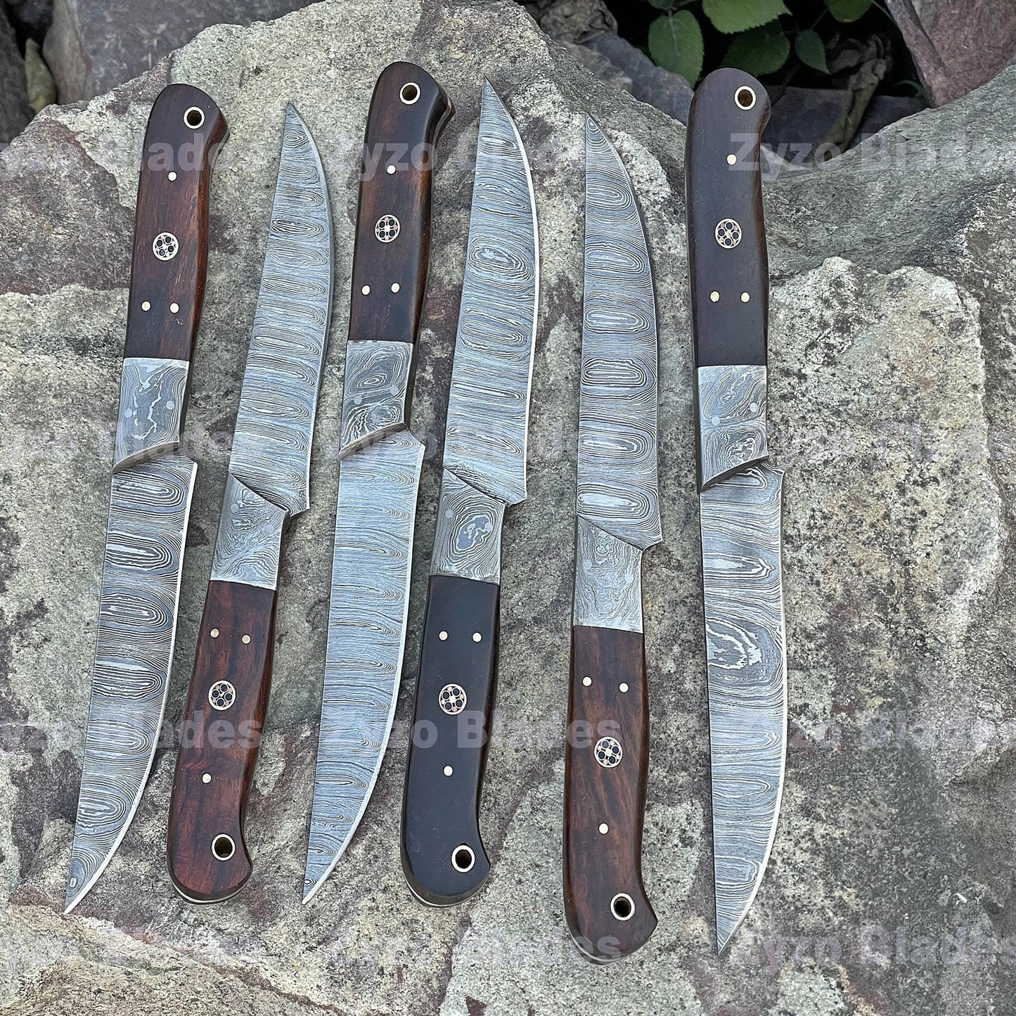 damascus-steel-steak-knife-set-handmade-zyzo-blades