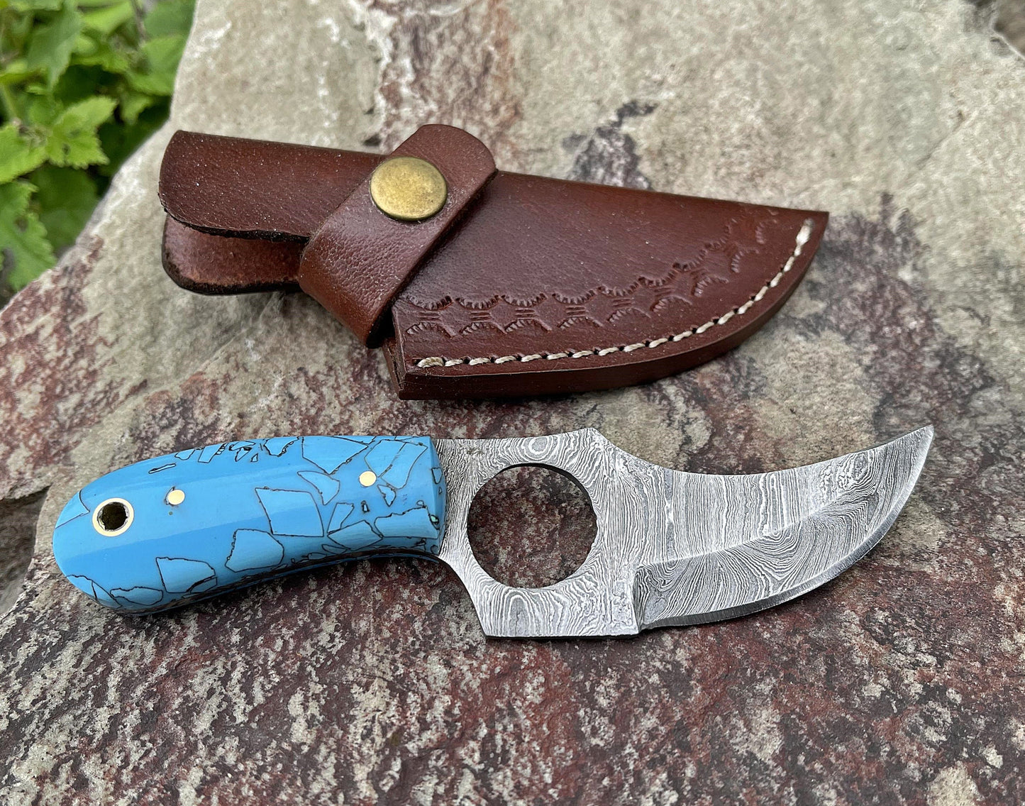 Fixed Blade Damascus Steel Knife