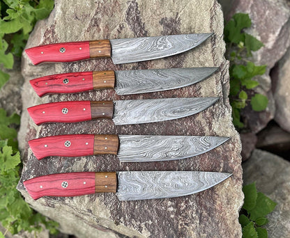 Custom Handmade 5 Pcs Steak Knives Set