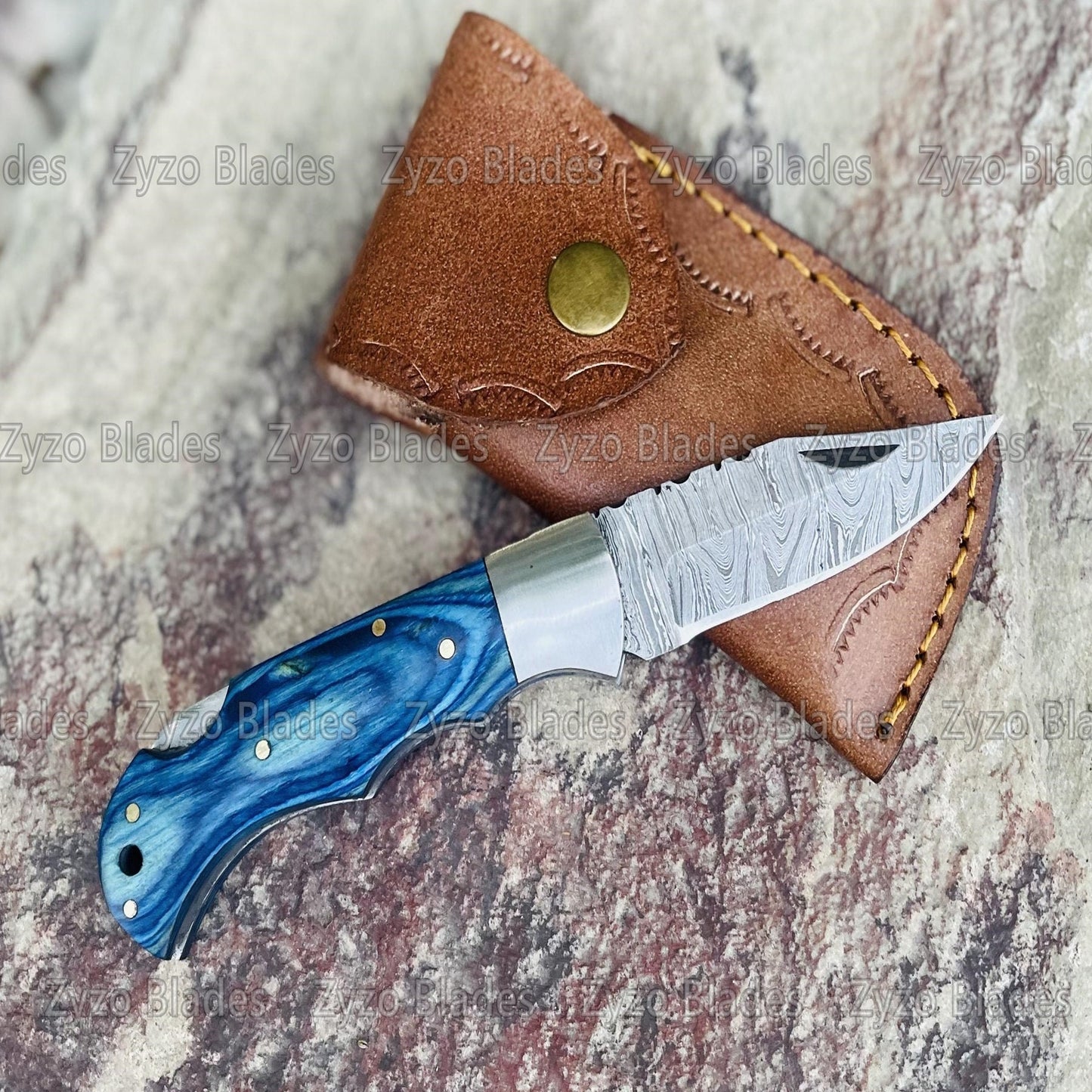 Damascus Steel Pocket Knife