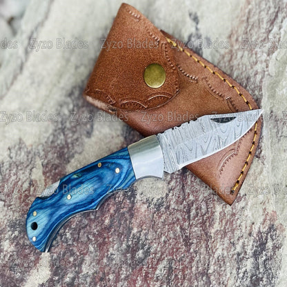 Damascus Steel Pocket Knife