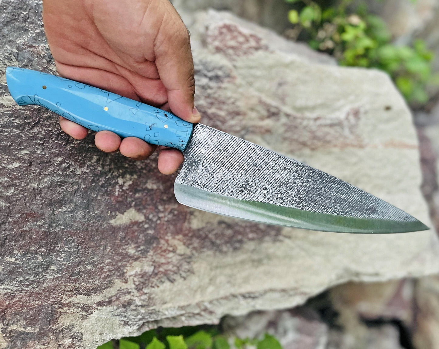 Turquoise Color Chef Knife knife