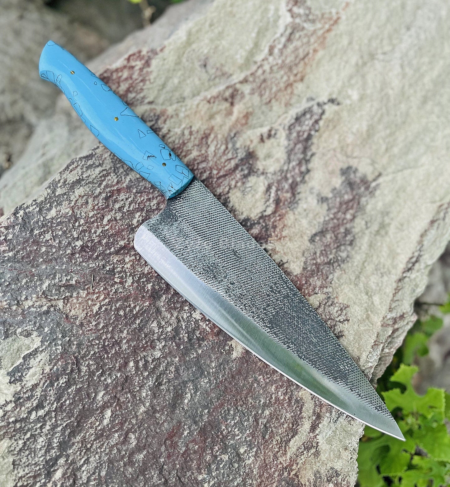 Turquoise Color Chef Knife knife