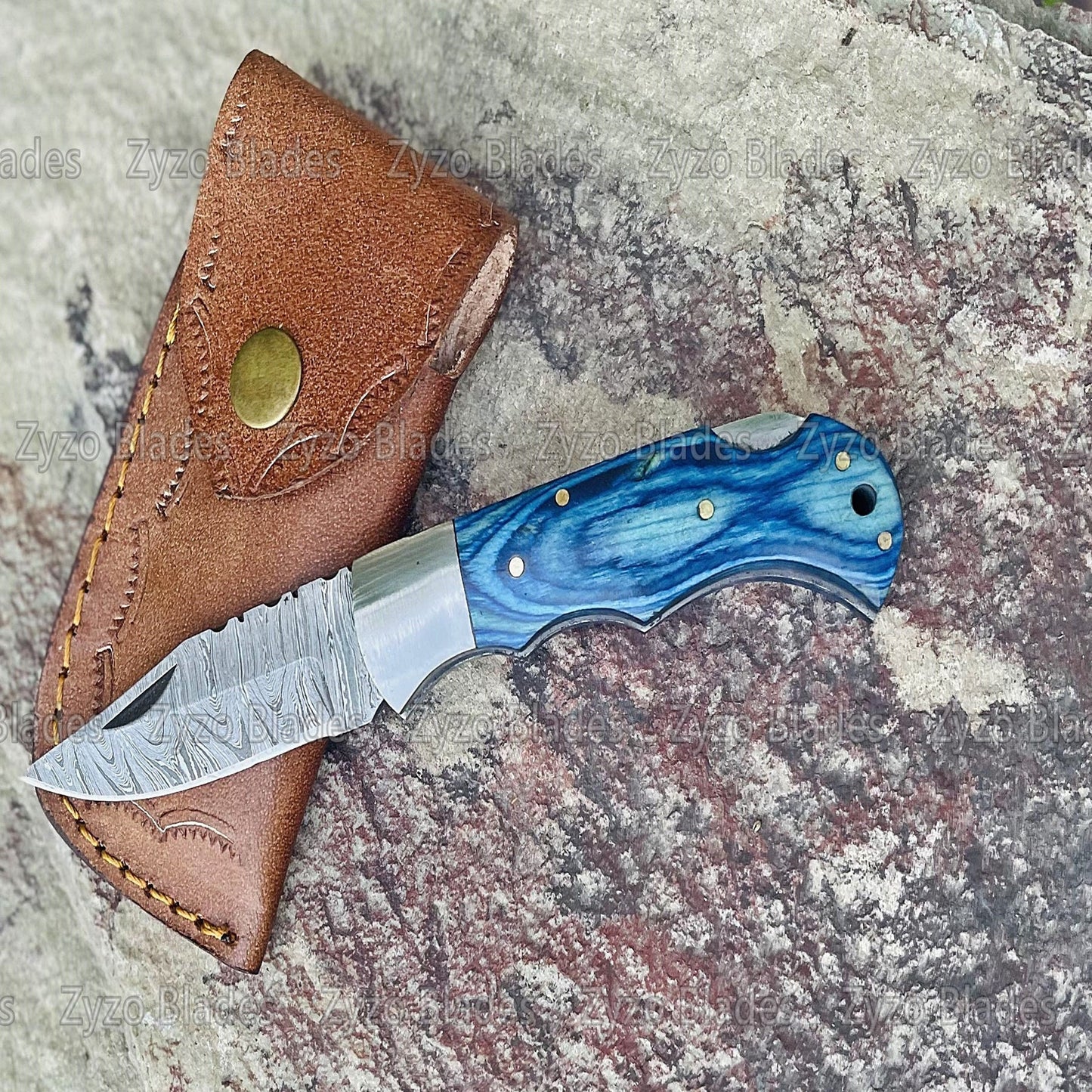 Damascus Steel Pocket Knife