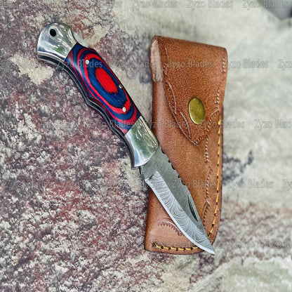 Custom Handmade Damascus Steel Pocket Knife